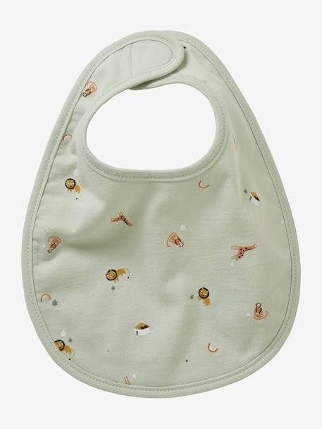 Lot 7 bavoirs naissance en coton bio* Hérisson+Oies+Tanzanie+vert d'eau 20 - vertbaudet enfant 