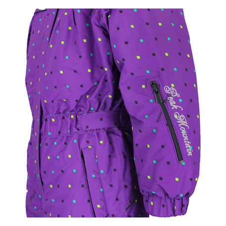 Combinaison de ski fille fancy Carbone+Violet 9 - vertbaudet enfant 