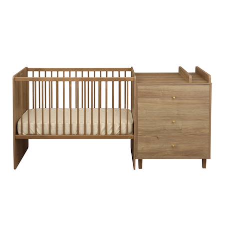 Lit combiné 120x60 évolutif en 90x190 - mokka Marron 2 - vertbaudet enfant 