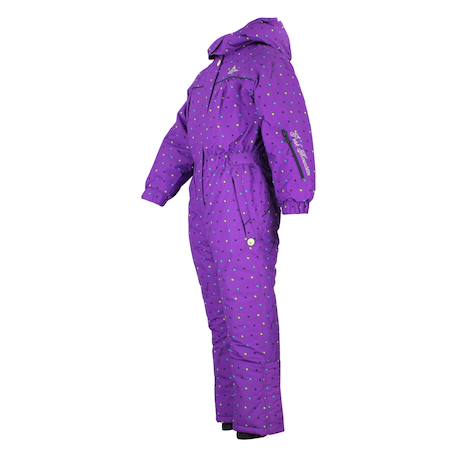 Combinaison de ski fille fancy Carbone+Violet 7 - vertbaudet enfant 