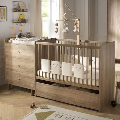 Tiroir pour lit bébé combiné évolutif - mokka Marron 4 - vertbaudet enfant 