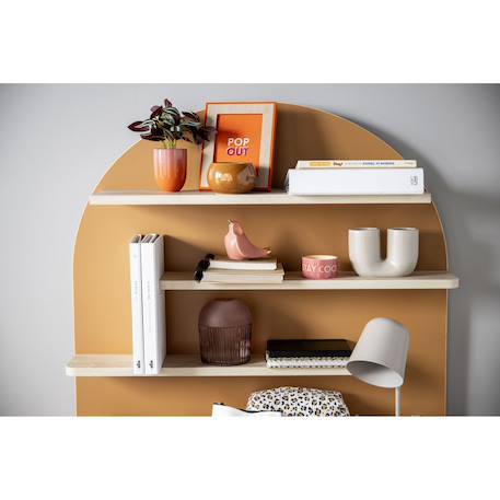 Bureau enfant - décor bois chêne sépia forme arche Caramel/marron+Marron+Rouge/marron+Vert/marron 6 - vertbaudet enfant 