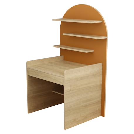 Commode à langer évolutive en bureau - forme arche - arche Caramel/marron+Marron+Vert/marron 4 - vertbaudet enfant 