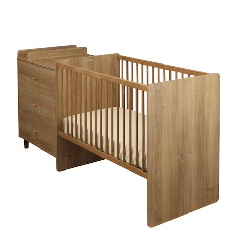 Lit combiné 120x60 évolutif en 90x190 - mokka Marron 3 - vertbaudet enfant 