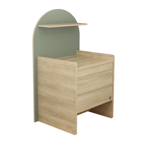 Commode à langer évolutive en bureau - forme arche - arche Caramel/marron+Marron+Vert/marron 14 - vertbaudet enfant 