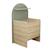 Commode à langer évolutive en bureau - forme arche - arche Caramel/marron+Marron+Vert/marron 14 - vertbaudet enfant 