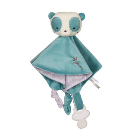 Carré doudou bebe bamboo - panda - 24 cm s/carte Beige 1 - vertbaudet enfant 