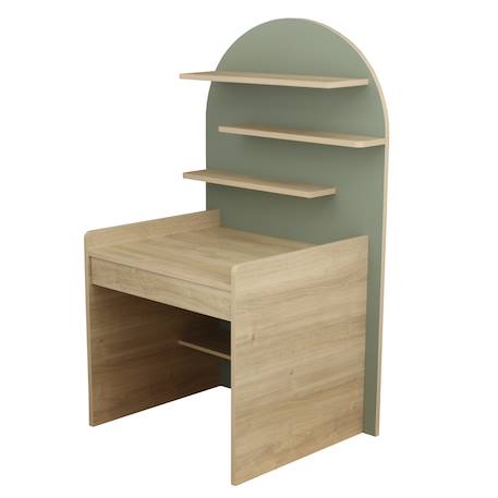 Commode à langer évolutive en bureau - forme arche - arche Caramel/marron+Marron+Vert/marron 16 - vertbaudet enfant 