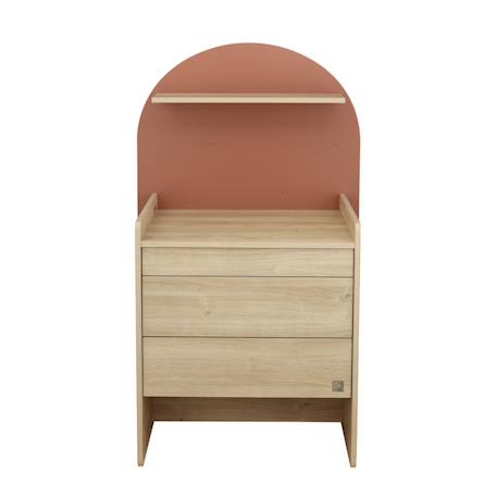 Commode à langer évolutive en bureau - forme arche - arche Caramel/marron+Marron+Rouge/marron+Vert/marron 15 - vertbaudet enfant 