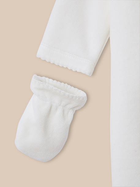 Set de maternité : dors-bien, bonnet et moufles Blanc doux 3 - vertbaudet enfant 