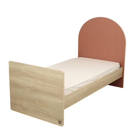 Lit bébé évolutif 120x60 en 90x190- tête de lit arche - arche Caramel/marron+Marron+Rouge/marron+Vert/marron 16 - vertbaudet enfant 