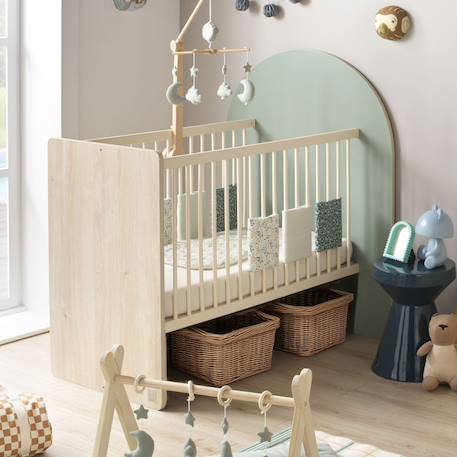 Lit évolutif 120x60 en 90x190- tête de lit arche - arche Caramel/marron+Marron+Rouge/marron+Vert/marron 19 - vertbaudet enfant 