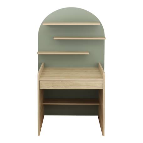 Bureau enfant - décor bois chêne sépia forme arche Caramel/marron+Marron+Rouge/marron+Vert/marron 19 - vertbaudet enfant 