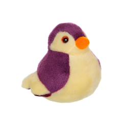 Jouet-Peluche - peluche oiseau sonore birdies 14 cm - aubergine