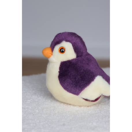 Peluche - peluche oiseau sonore birdies 14 cm - aubergine Violet 3 - vertbaudet enfant 