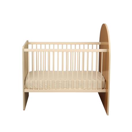 Lit bébé évolutif 120x60 en 90x190- tête de lit arche - arche Caramel/marron+Marron+Rouge/marron+Vert/marron 3 - vertbaudet enfant 