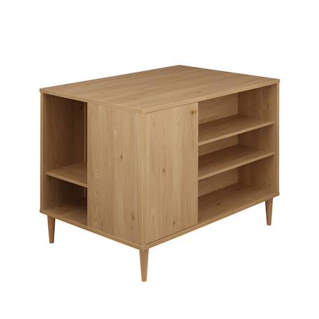 Commode-îlot bébé  avec rangements 3 faces - ilot bebe Marron 4 - vertbaudet enfant 