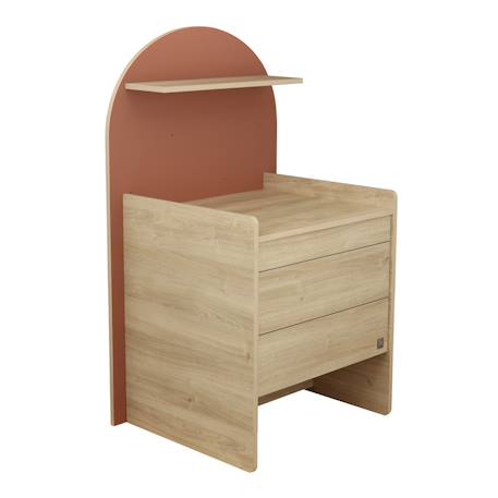 Commode à langer évolutive en bureau - forme arche - arche Caramel/marron+Marron+Rouge/marron+Vert/marron 14 - vertbaudet enfant 