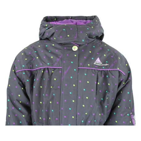 Combinaison de ski fille fancy Carbone+Violet 4 - vertbaudet enfant 