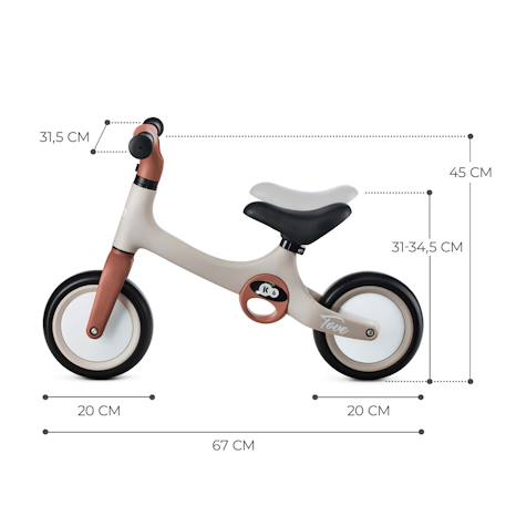 Draisienne TOVE Ultra Légère avec Selle Réglable, Roues EVA Increvables et Poignées de Transport Pratiques Beige+Menthe+Rosa 6 - vertbaudet enfant 