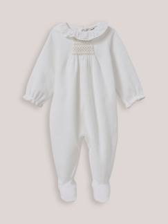 Bébé-Pyjama, surpyjama-Dors-bien en velours bébé avec collerette