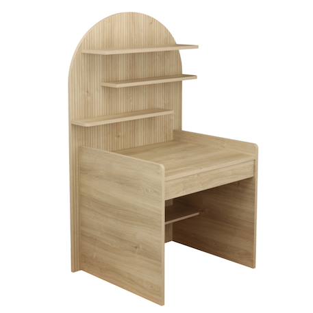Bureau enfant - décor bois chêne sépia forme arche Caramel/marron+Marron+Rouge/marron+Vert/marron 8 - vertbaudet enfant 