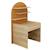Bureau enfant - décor bois chêne sépia forme arche Caramel/marron+Marron+Rouge/marron+Vert/marron 2 - vertbaudet enfant 