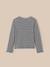 T-shirt en pointelle fille - coton biologique Rayure marine/ecru 2 - vertbaudet enfant 