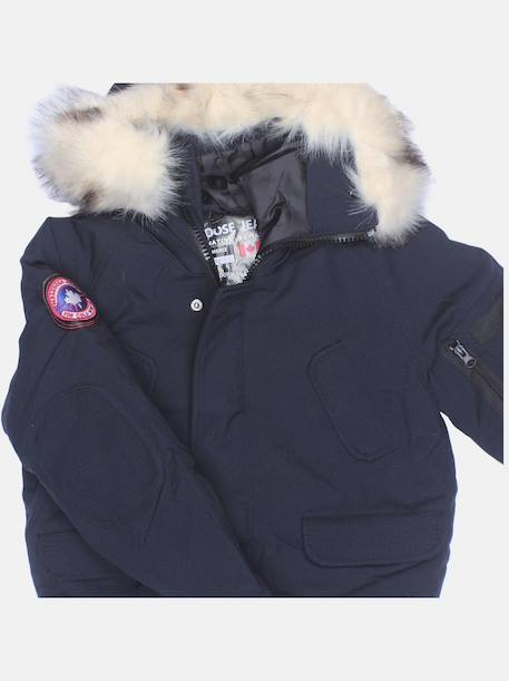 Blouson fourrure amovible Bleu foncé 2 - vertbaudet enfant 