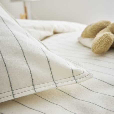 Parure de lit enfant imprimée en flanelle de coton, taie rectangle, équilibre Vert 5 - vertbaudet enfant 