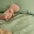 Parure de lit enfant imprimée en percale de coton, taies carrées, cueillette Vert 5 - vertbaudet enfant 