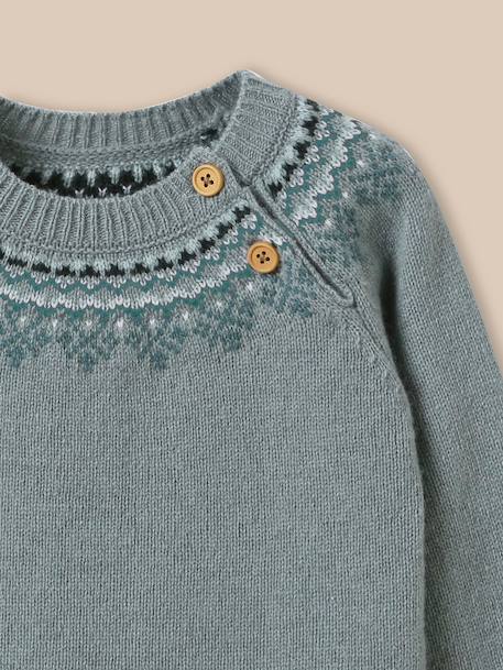 Pull en lambswool bébé Vert doux 2 - vertbaudet enfant 