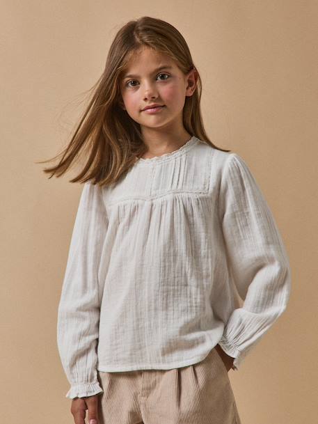 Chemise trousseau  gaze de coton Ecru 3 - vertbaudet enfant 