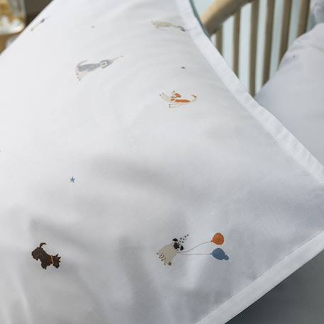 Parure de lit enfant imprimée en percale de coton, taie carrée, la parade en fete Bleu 4 - vertbaudet enfant 