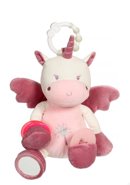 Peluche - ma 1ère peluche d'activités p'tits féeriques - licorne - 25 cm Rose 5 - vertbaudet enfant 