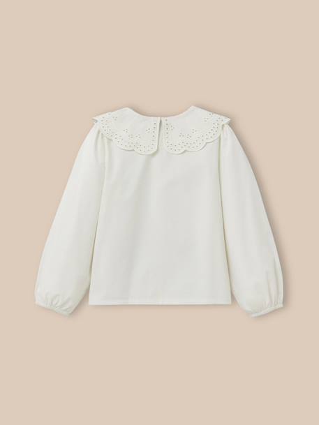 Blouse fille maxi col Blanc casse 2 - vertbaudet enfant 