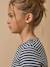 T-shirt en pointelle fille - coton biologique Rayure marine/ecru 6 - vertbaudet enfant 