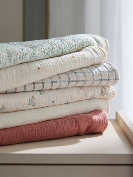 Gigoteuse col froufrou en gaze de coton biologique tog 2 Beige clair imprimé rime+Imprimé  bianca 3 - vertbaudet enfant 
