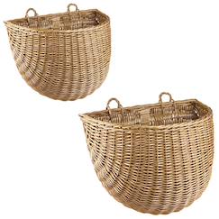 Chambre et rangement-Rangement-Lot de 2 paniers à suspendre en osier