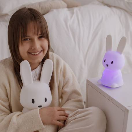 Grande veilleuse lapin l blanche Blanc 5 - vertbaudet enfant 