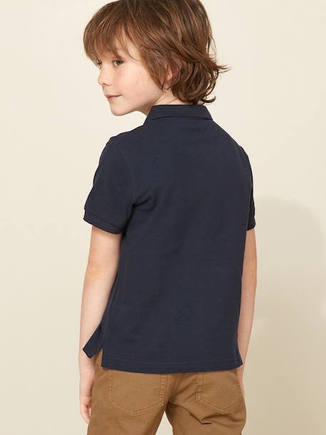 Polo garçon en coton bio Blanc+Celadon+Ciel+Marine+Rouge+Vert anglais 13 - vertbaudet enfant 