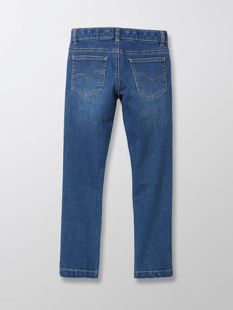Jean coupe slim garçon Bleu moyen uni+Gris clair uni 2 - vertbaudet enfant 