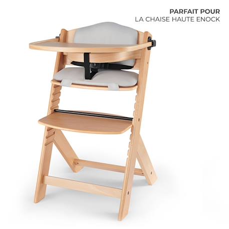 Ensemble de Coussins Kinderkraft ENOCK pour Chaise Haute avec Fixation Autoagrippante, Soutien Confortable et Entretien Facile Gris+Noir 4 - vertbaudet enfant 