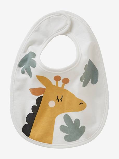 Lot 7 bavoirs naissance en coton bio* Hérisson+Oies+Tanzanie+vert d'eau 21 - vertbaudet enfant 