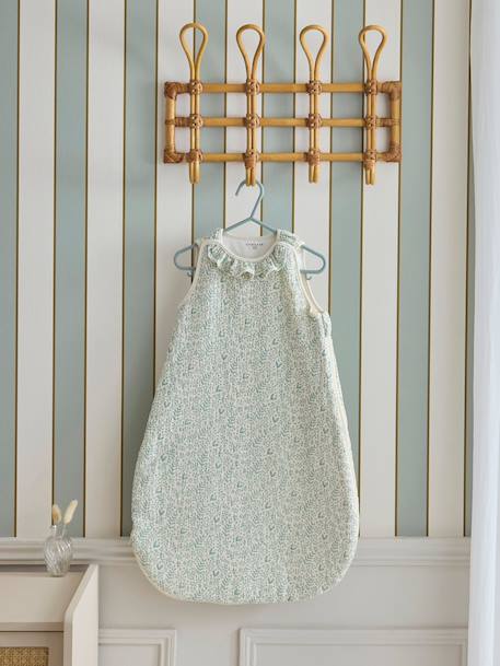 Gigoteuse col froufrou en gaze de coton biologique tog 2 Beige clair imprimé rime+Imprimé  bianca 1 - vertbaudet enfant 