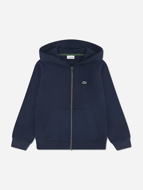 Sweat zippé à capuche Bleu+Noir 1 - vertbaudet enfant 