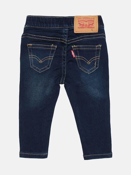 Jean taille élastique Bleu foncé 2 - vertbaudet enfant 