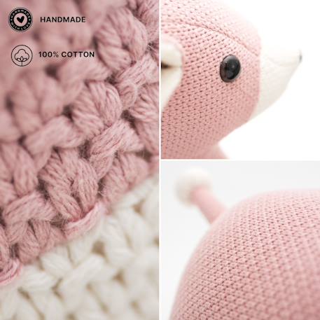 Peluche cerf mini en coton Pink 4 - vertbaudet enfant 