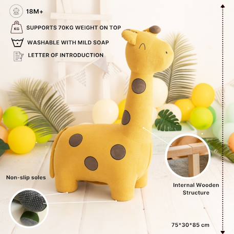 Grande peluche siège d’appoint girafe Yelow 4 - vertbaudet enfant 