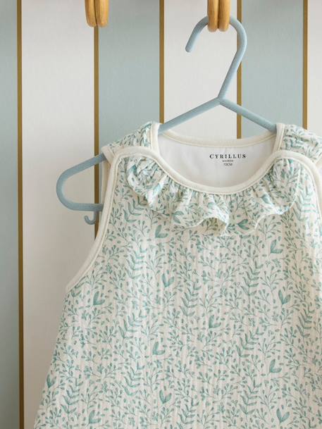 Gigoteuse col froufrou en gaze de coton biologique tog 2 Beige clair imprimé rime+Imprimé  bianca 2 - vertbaudet enfant 